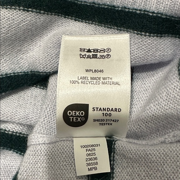 Charter Club White and Blue Striped Sweater - Picture 5 of 5